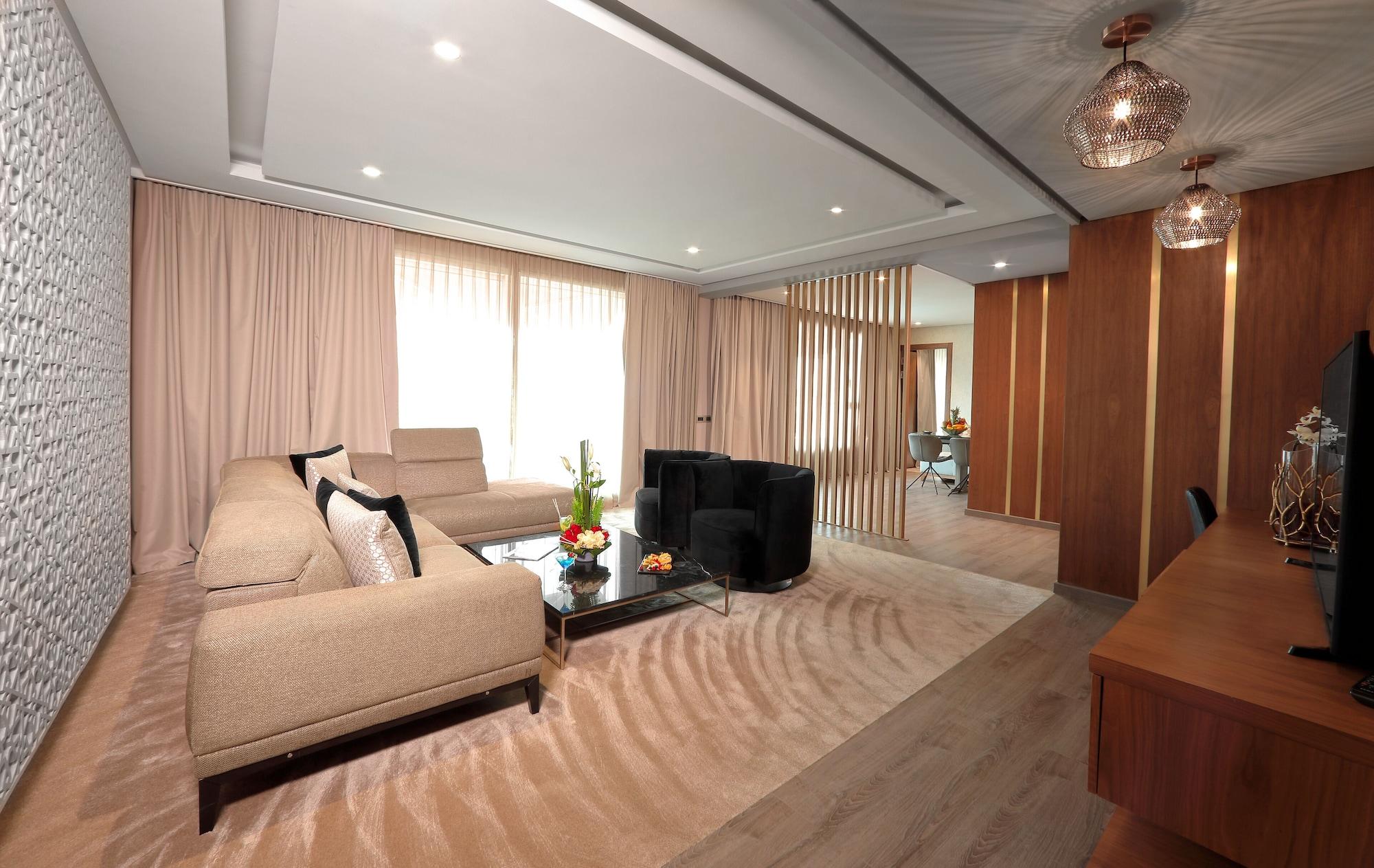 Le Palace D'Anfa Casablanca Eksteriør billede A 3D rendering of a living room